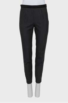 Slim fit wool trousers