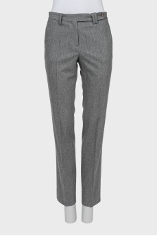 Gray wool trousers