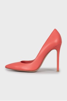 Pink leather shoes