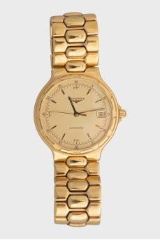 Golden mechanical watch