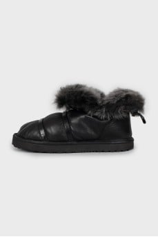 Insulated leather ugg boots
