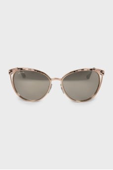 Geometric print cat eye sunglasses