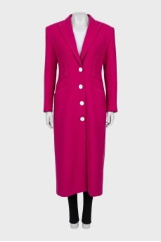 Single-breasted wool coat