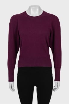 Fitted purple jumper