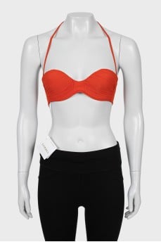 Orange swimsuit with tag