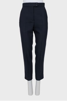 Tapered trousers in dark blue