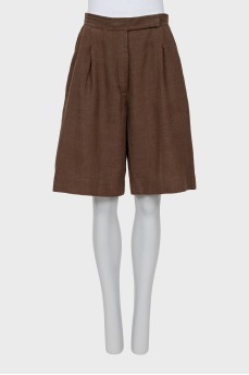 Linen shorts brown