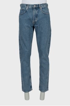 Men's Jeans With Buttons And Tag