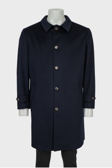 Men's Blue Cashmere Coat