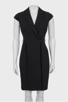 Fitted button-up jacket dress