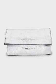 Textured leather clutch