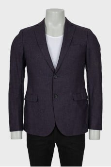 Men's purple wool cashmere jacket