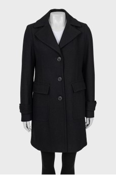 Black button down coat