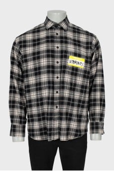 Men's two-tone oversized shirt