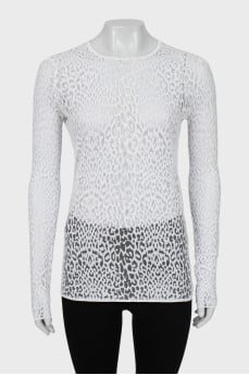 Translucent white long sleeve