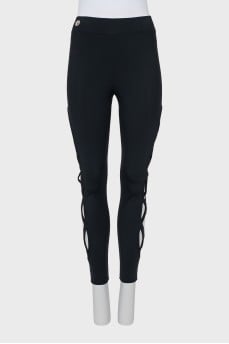 Leggings with lacing on the sides