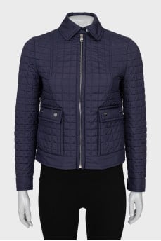 Quilted jacket with silver fittings