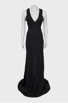 Maxi dress with back slit