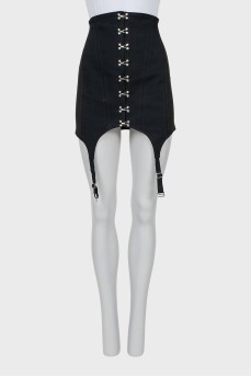 Skirt decorated with hooks