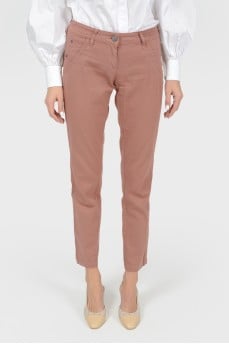 Pink Textured Pants