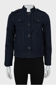 Striped print jacket