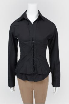 Black blouse with corset