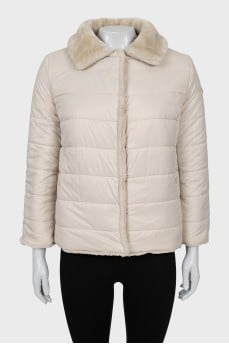 Reversible jacket with buttons