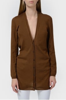 Knitted brown cardigan