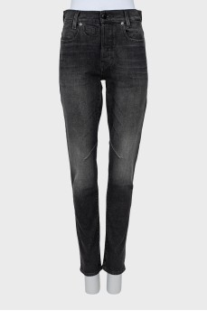 Jeans with buttons and tag