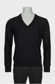 Men's black pullover