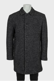 Men's grey wool coat