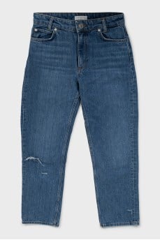 Ripped high waist jeans