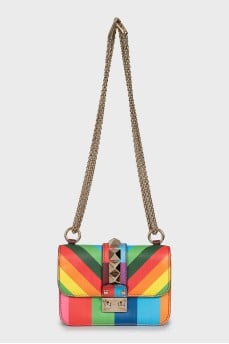 Rockstud Glam Lock leather bag