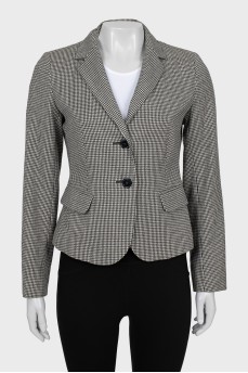 Black and white jacket with a small print