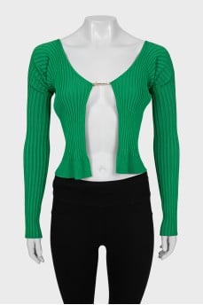 Green ribbed top
