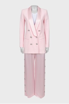 Pink suit with trousers