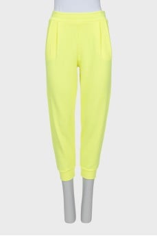 Cropped high waist trousers