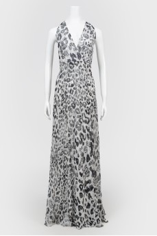 Translucent dress with cuts