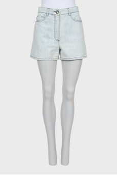Blue shorts with brand logo