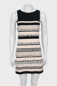 Cashmere striped dress