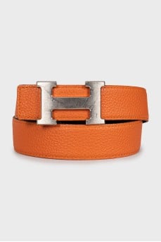 Leather double sided belt