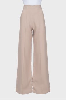 Silk and wool trousers with tag
