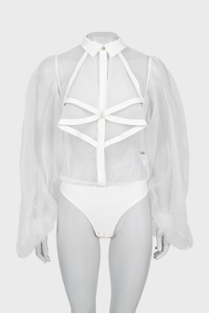 Mesh body blouse