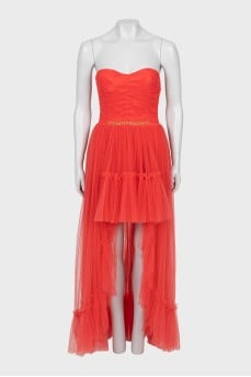 Evening dress with a fluffy skirt