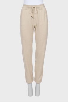 Drawstring trousers with pockets