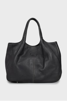 Dark blue leather bag