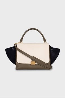 Trapeze leather bag