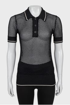 Knitted fitted T-shirt