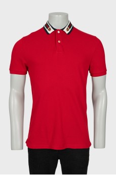 Men's red polo shirt