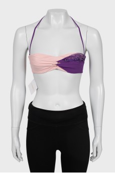 Rhinestone swimsuit with tag